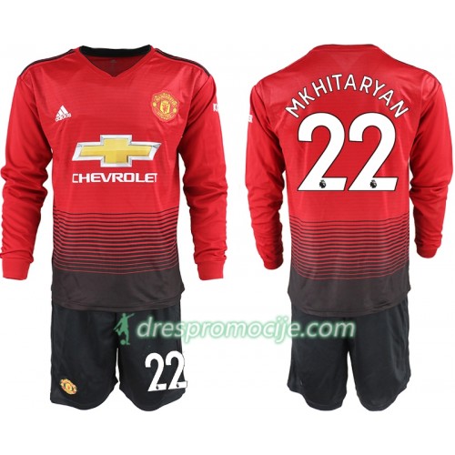Manchester United Dres MKHITARYAN 22 Dječji Domaći 2018/19 Dugim Rukavima Manchester United Dres MKHITARYAN 22 Dječji Domaći 2018/19 Dugim Rukavima